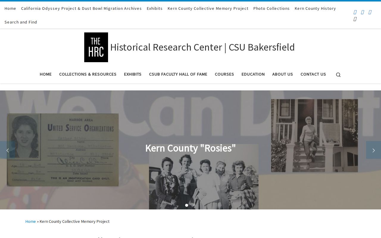 Kern County previous residents CSUB oral history archive